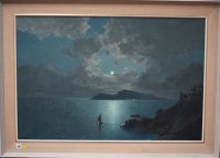 Lot 281 - Ensel Salvi - moonlight in the bay of Naples,...