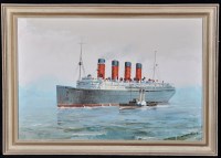 Lot 291 - Harley Crossley - ''The RMS Mauretania picking...
