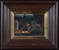 Lot 302 - J*** H*** - three men playing cribbage in a...