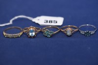 Lot 385 - Gemstone set jewellery, to include: an opal...