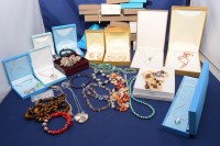 Lot 430 - A large quantity of silver set jewellery, many...