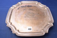 Lot 488 - A silver salver, by Edward Viners, Sheffield...