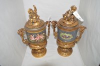 Lot 811 - A pair of 20th Century Continental porcelain...