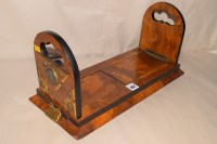Lot 841 - A Victorian walnut book stand, brass mounts...