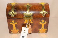 Lot 842 - A Victorian walnut and brass mounted...
