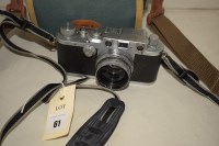 Lot 61 - A Leica IIIc rangefinder camera serial...