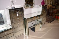 Lot 541 - Modern mirror glass panel furniture, to...