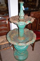 Lot 639 - A late Victorian cast iron green painted...