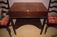 Lot 777 - A George III mahogany architect's desk, the...