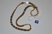 Lot 43 - A 9ct yellow, white and rose gold necklace, of...