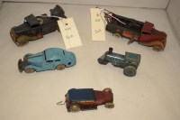 Lot 86A - Two pre-war Minic tinplate model lorries, to...