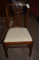 Lot 624 - A set of six George III mahogany dining chairs,...