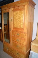 Lot 824 - A Victorian carved and stained satin birch...