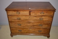 Lot 863 - A Georgian mahogany chest of drawers, the top...