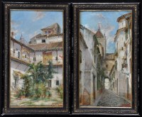 Lot 204 - Julio Montenegro (Spanish 1867-1932) Views in...