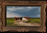 Lot 252 - William Lucker, jnr. (1828-1892) cattle going...