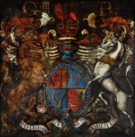 Lot 269 - British School George III's Royal coat of arms,...