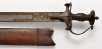 Lot 351 - A 19th Century North Indian Khanda sword, the...