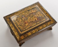 Lot 382 - A 19th Century lacquer and gilt sarcophagus...