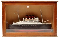 Lot 386 - A scratch built ship model of the 'Queen Mary',...