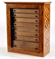 Lot 417 - A burr walnut and specimen wood inlaid...