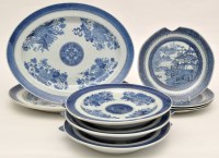 Lot 445 - Nine pieces of Chinese blue and white from the...