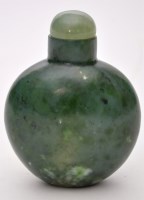 Lot 531 - Green hardstone, probably jade snuff bottle,...