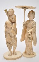 Lot 549 - Japanese Meiji period ivory figure group of...