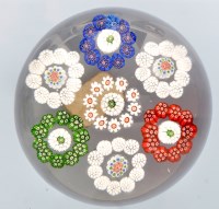 Lot 566 - Millefiori glass paperweight, probably...