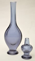 Lot 575 - Large pale blue glass bottle vase, of...