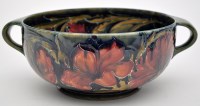 Lot 601 - Moorcroft 'Spanish' two-handled bowl, mottled...