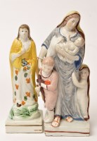 Lot 613 - Two Staffordshire pearlware figures,...