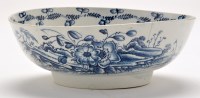 Lot 614 - English soft paste porcelain blue and white...