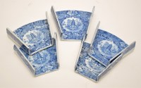 Lot 627 - Five blue and white pearlware asparagus...