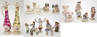 Lot 652 - Various Meissen style monkey band figures;...