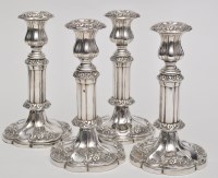 Lot 670 - A set of four 19th Century plated extending...