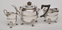 Lot 673 - An Edward VII three-piece tea service, by...