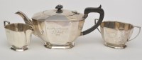 Lot 680 - An Elizabethan II three-piece tea service, by...