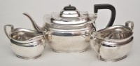 Lot 686 - A George V three-piece tea service, by Atkin...