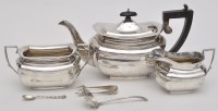 Lot 704 - A matched three piece early 20th Century tea...