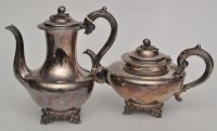 Lot 706 - A Victorian coffee pot and matching teapot, by...