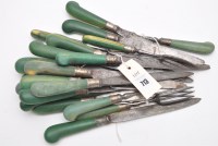 Lot 713 - A set of 19th Century table knives and forks,...