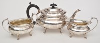 Lot 714 - A George V three-piece tea service, by...