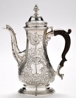 Lot 729 - An early George III coffee pot, by John Paine,...