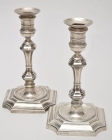 Lot 736 - A matched pair of Victorian candlesticks,...