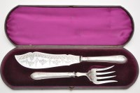 Lot 738 - A pair of Victorian fish servers, by William...