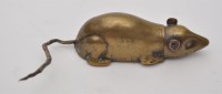 Lot 749 - An Edwardian brass mouse pattern vesta.