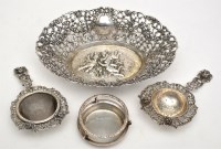 Lot 782 - An 800 standard pierced and embossed silver...