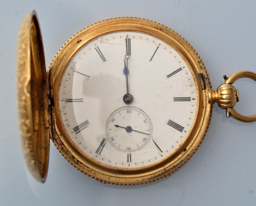 Lot 799 - Breitling Laederich: an 18ct. gold key wind...