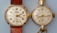 Lot 808 - Tudor Royal: a lady's 9ct. gold wristwatch,...